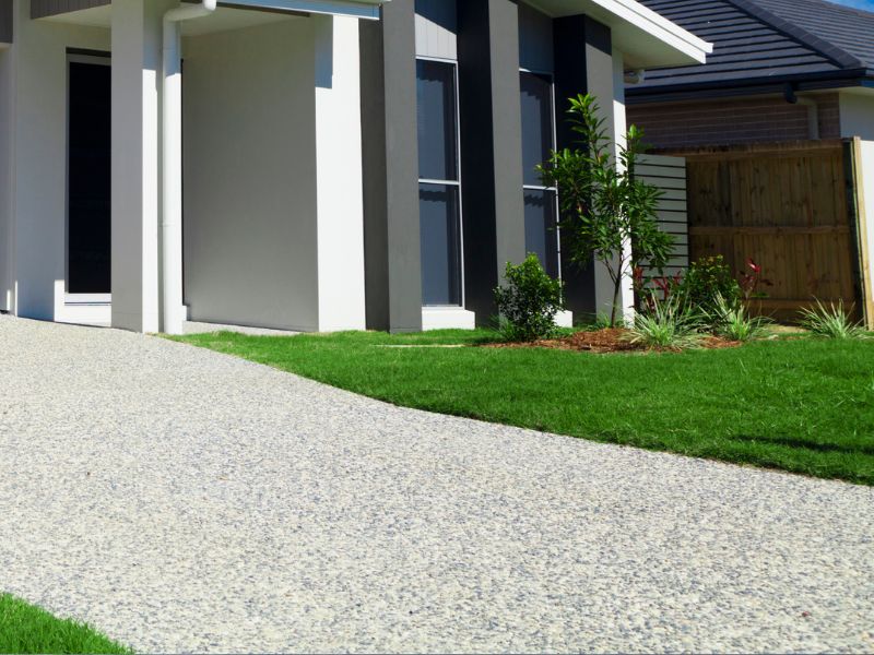 exposed aggregate concrete driveway in Manly Vale