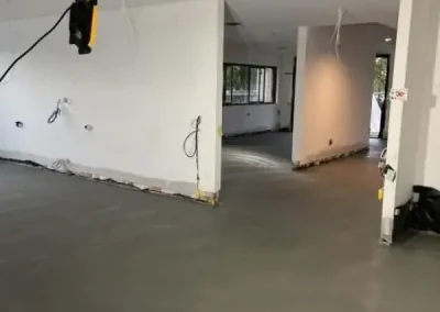 Polished concrete flooring in Brookvale across an open plan commercial space