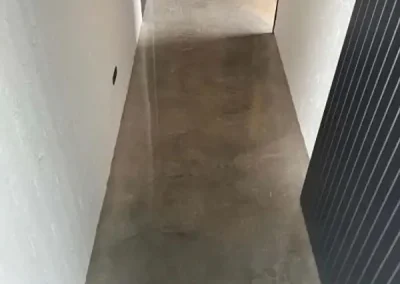 Polished concrete flooring in Cromer running along a hallway